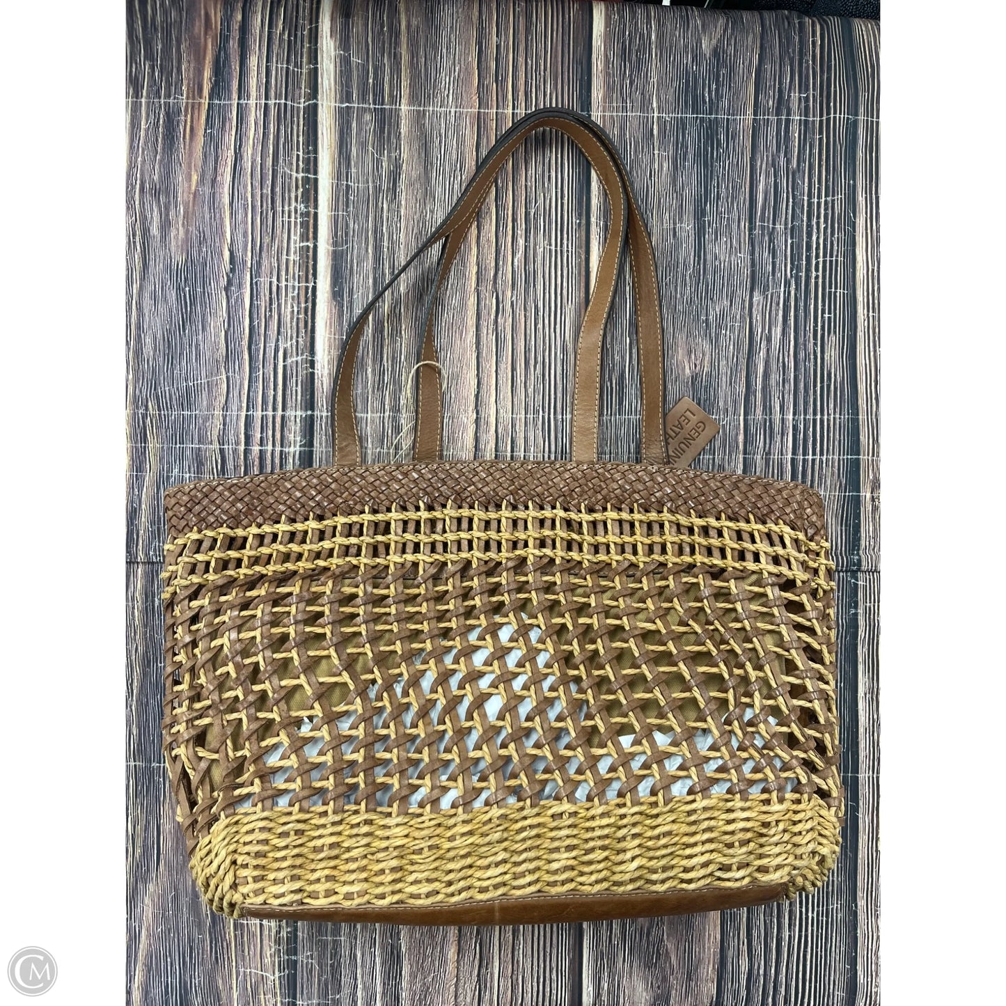 Handbag Leather By Clothes Mentor, Size: Large