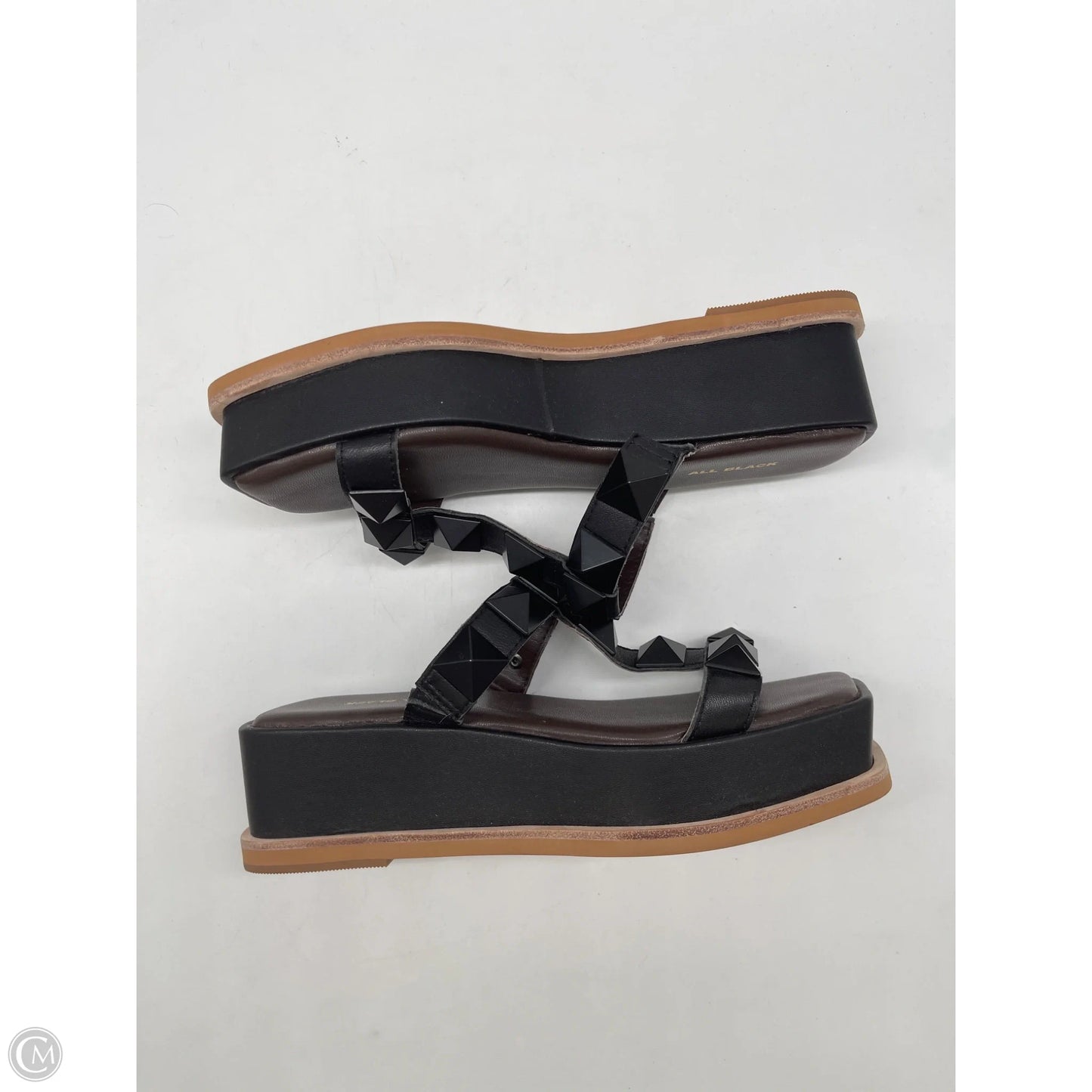 Sandals Heels Platform By Clothes Mentor In Black, Size: 9