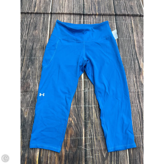 Athletic Leggings Capris By Under Armour In Blue, Size: L