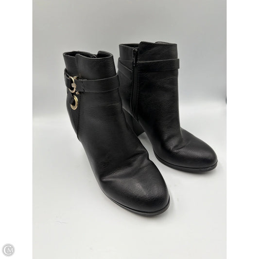 Boots Ankle Heels By Apt 9 In Black, Size: 9.5