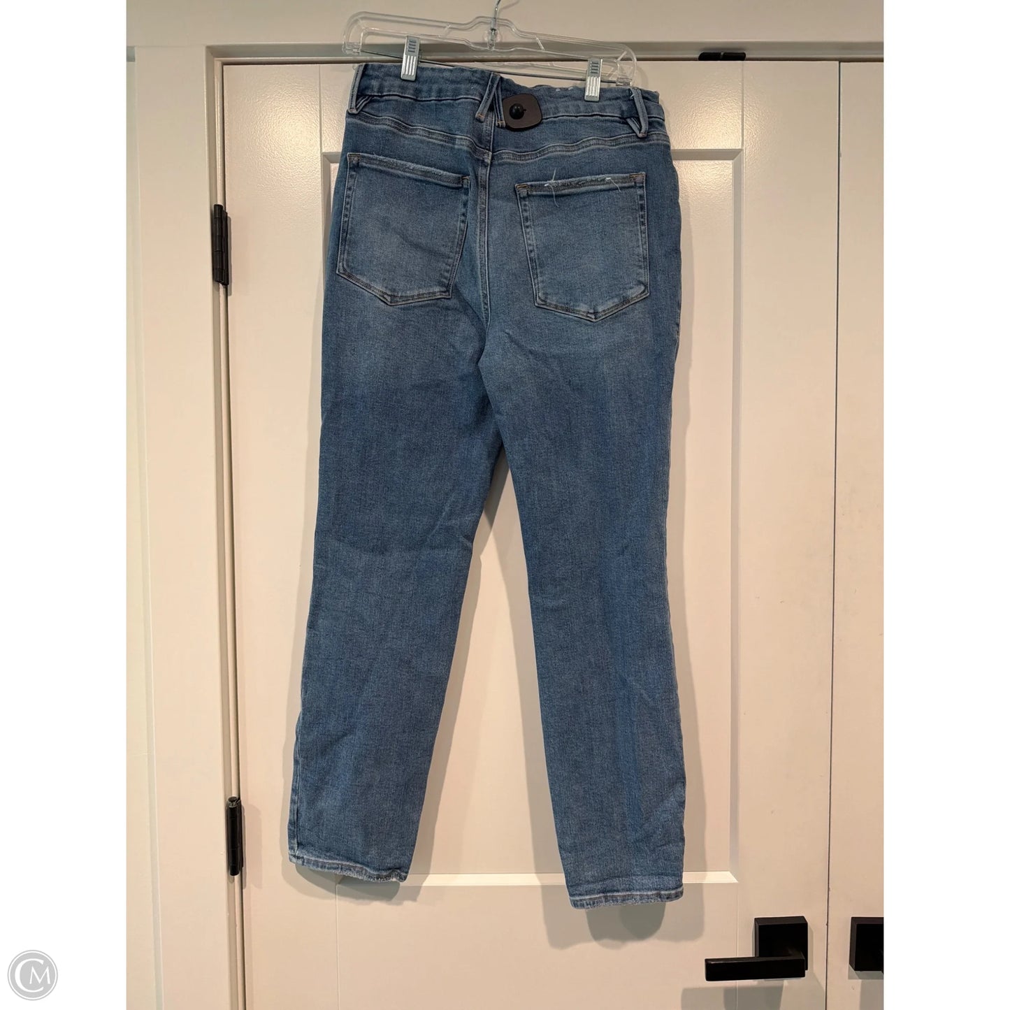 Jeans Straight By Good American In Blue Denim, Size: 12