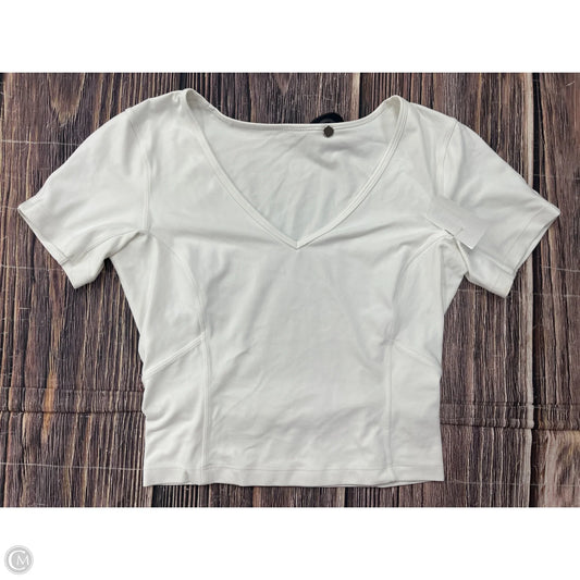 Athletic Top Short Sleeve By Lululemon In White, Size: S