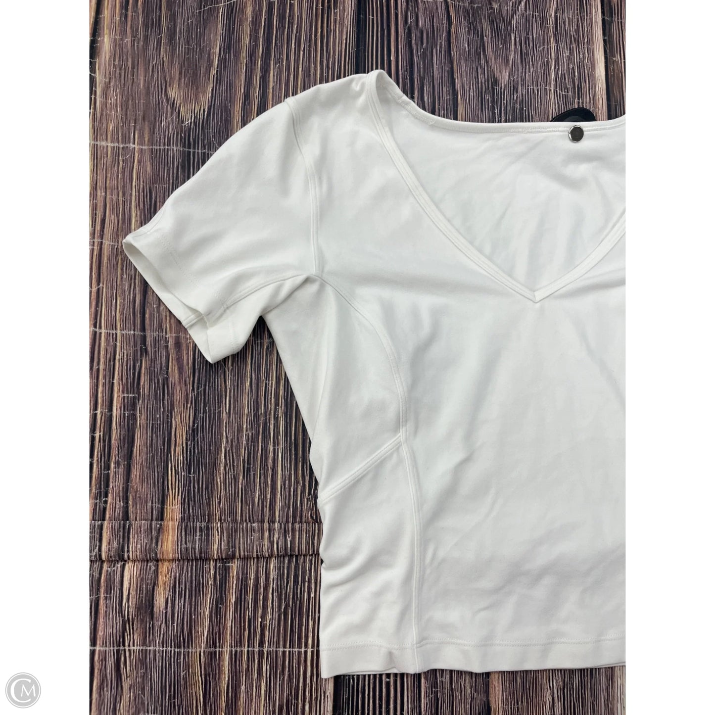 Athletic Top Short Sleeve By Lululemon In White, Size: S