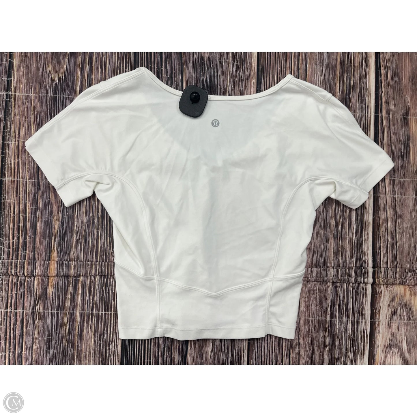 Athletic Top Short Sleeve By Lululemon In White, Size: S