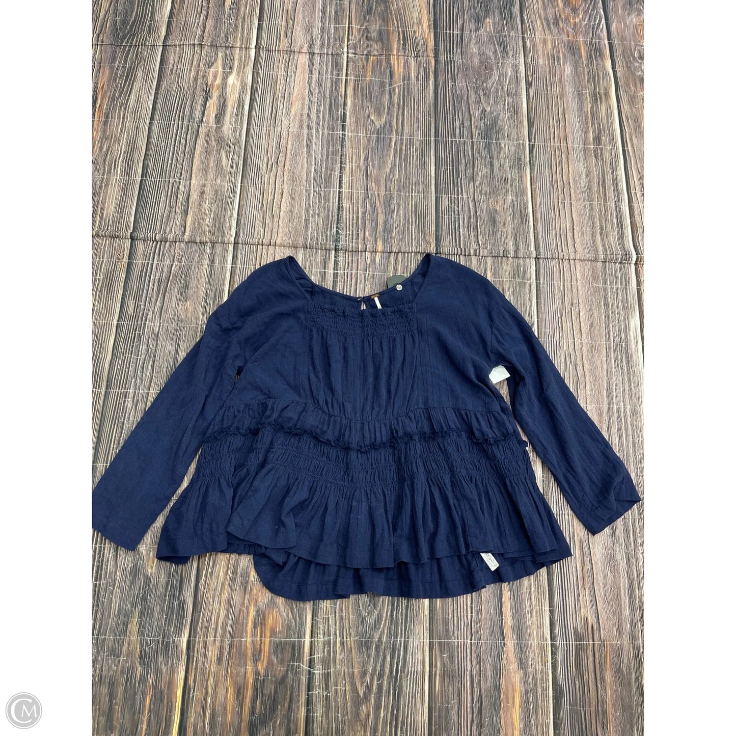 Top Long Sleeve By Free People In Blue, Size: S