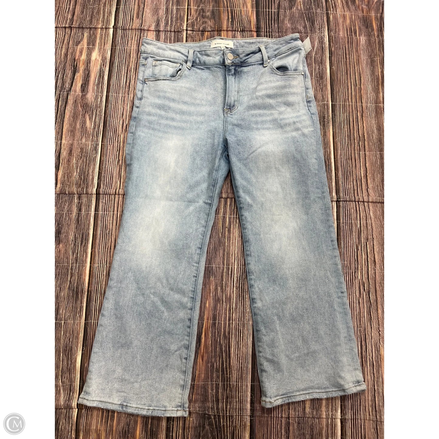 Jeans Cropped By Risen In Blue Denim, Size: 14