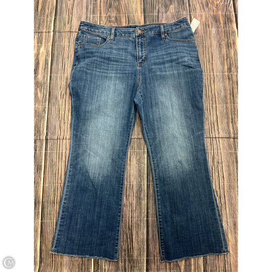 Jeans Flared By Chicos In Blue Denim, Size: 14