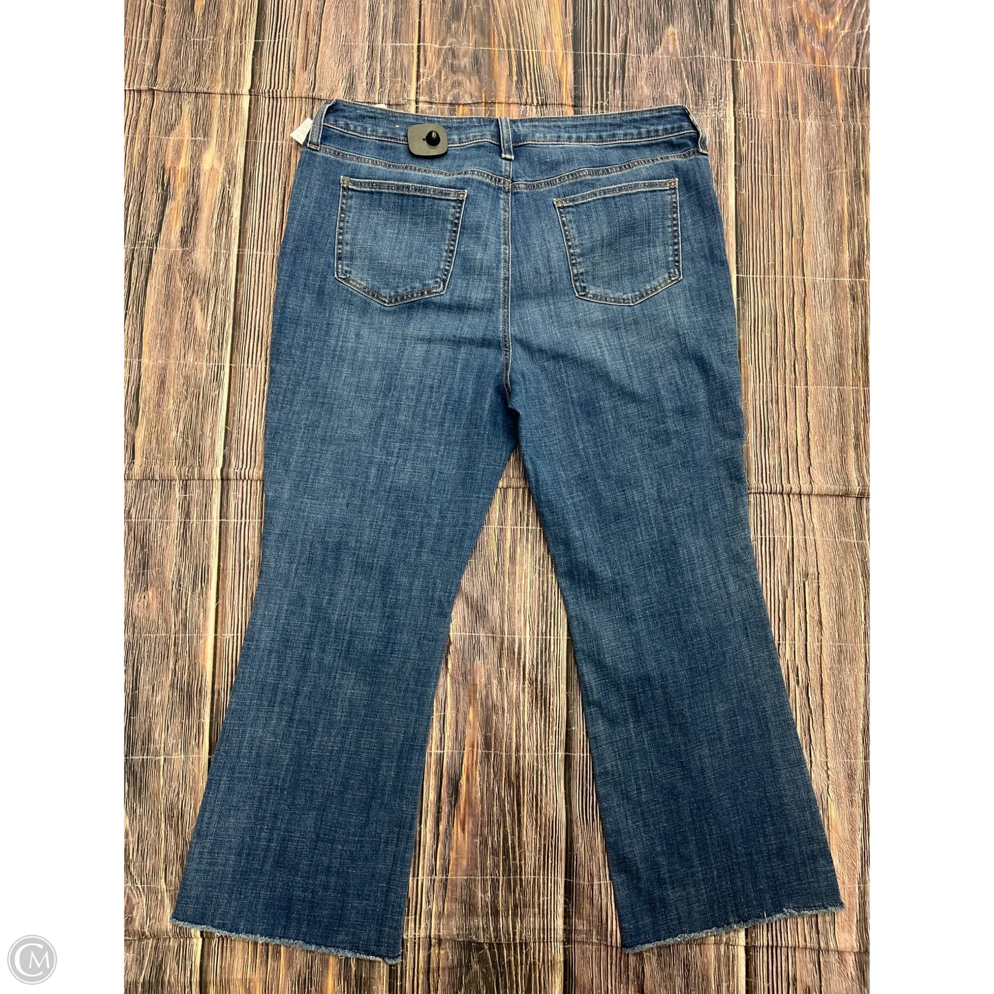 Jeans Flared By Chicos In Blue Denim, Size: 14