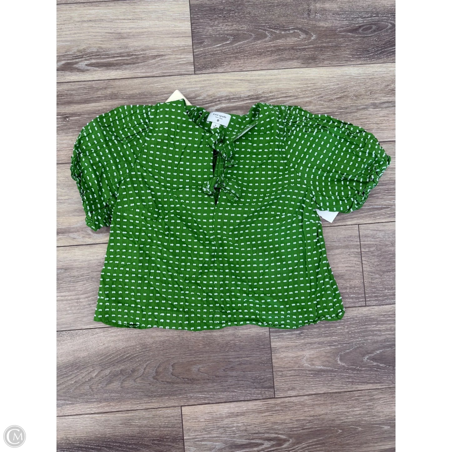 Top Short Sleeve Designer By Kate Spade In Green, Size: M
