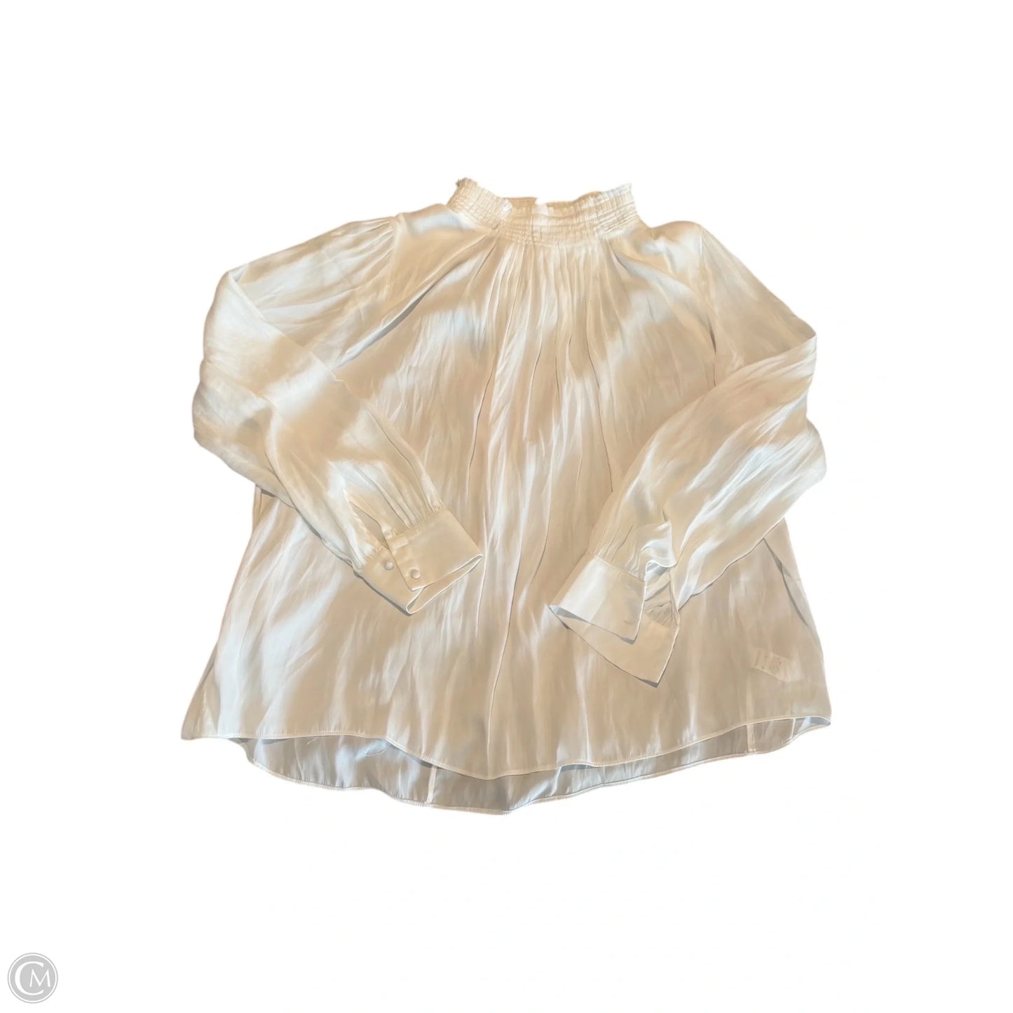 Top Long Sleeve By Do + Be In White, Size: L