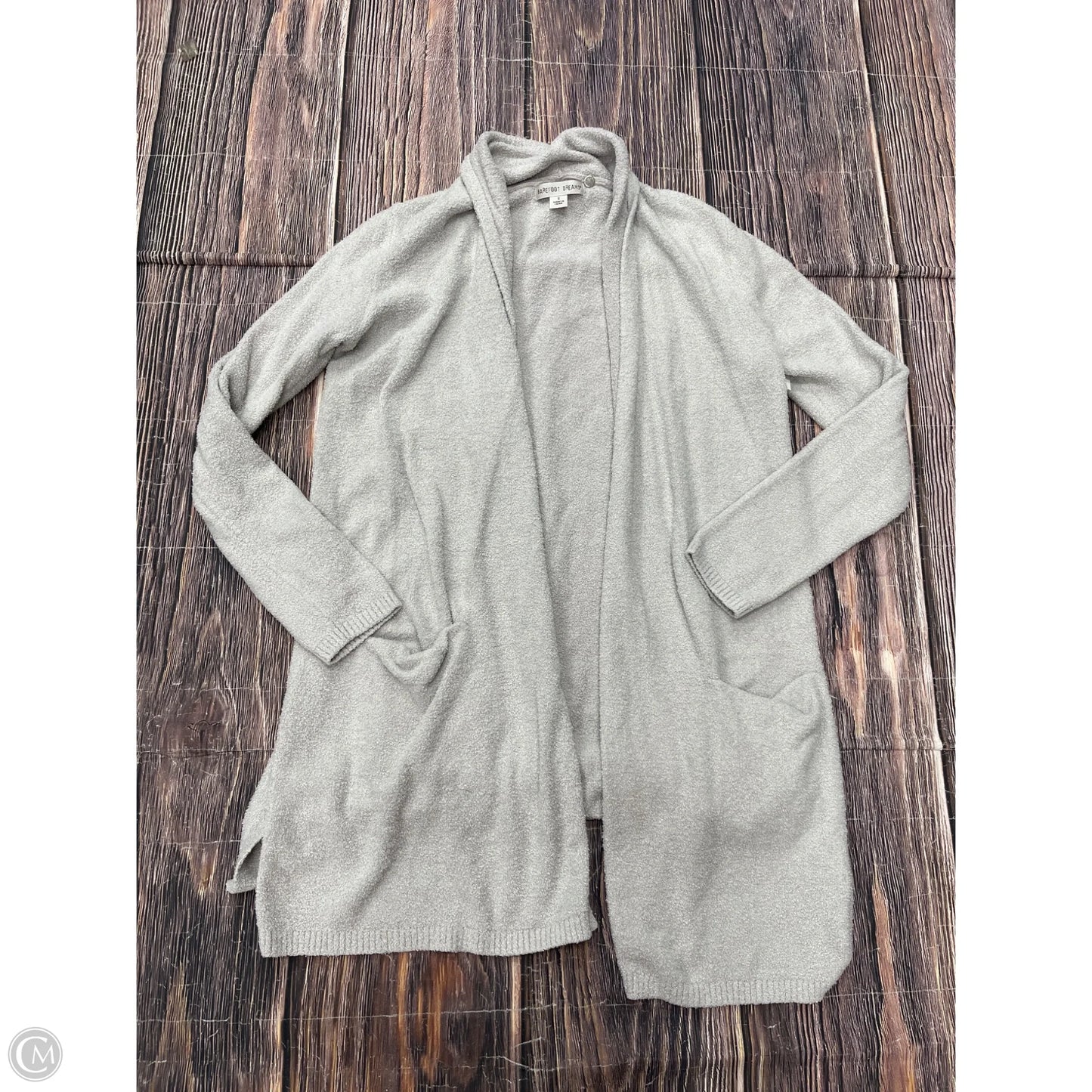Sweater Cardigan By Barefoot Dreams In Grey, Size: S