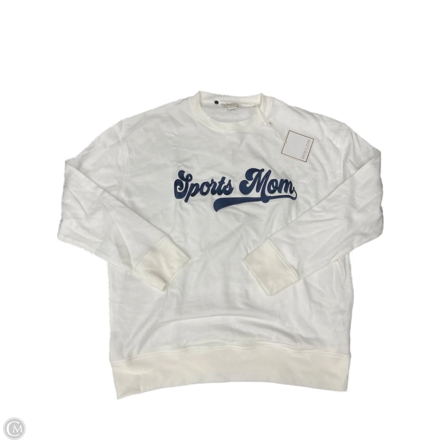 Sweatshirt Crewneck By Shiraleah In White, Size: L
