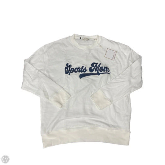Sweatshirt Crewneck By Shiraleah In White, Size: L