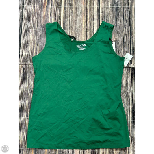 Tank Top By Chicos In Green, Size: L