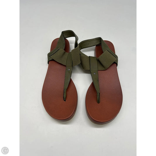 Sandals Flats By Mia In Green, Size: 9