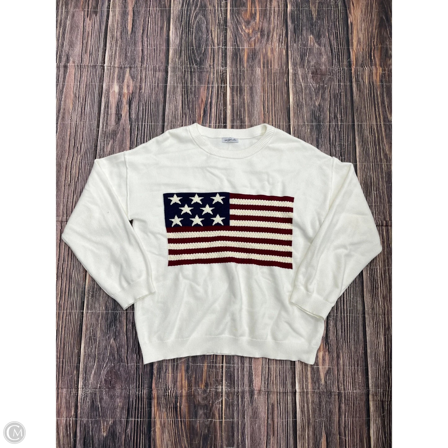 Sweater By Clothes Mentor In White, Size: L