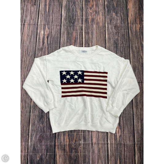Sweater By Clothes Mentor In White, Size: L