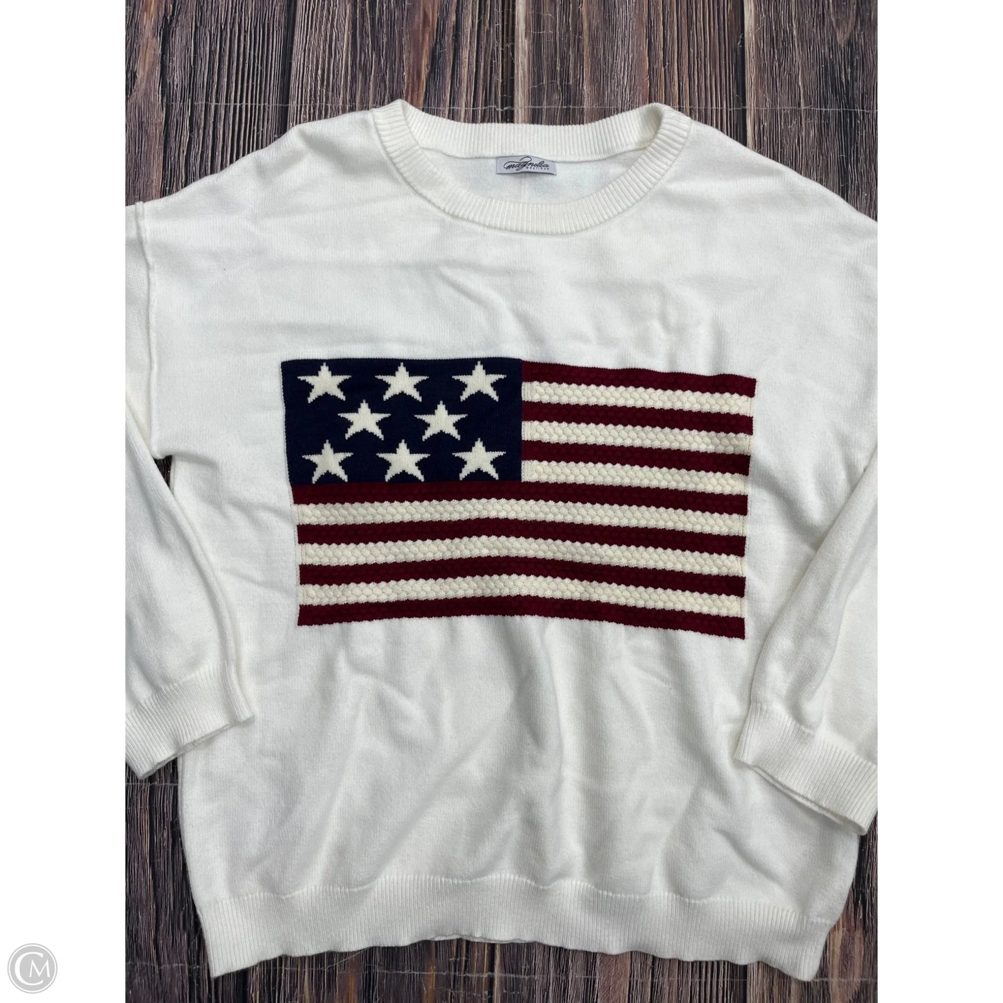 Sweater By Clothes Mentor In White, Size: L