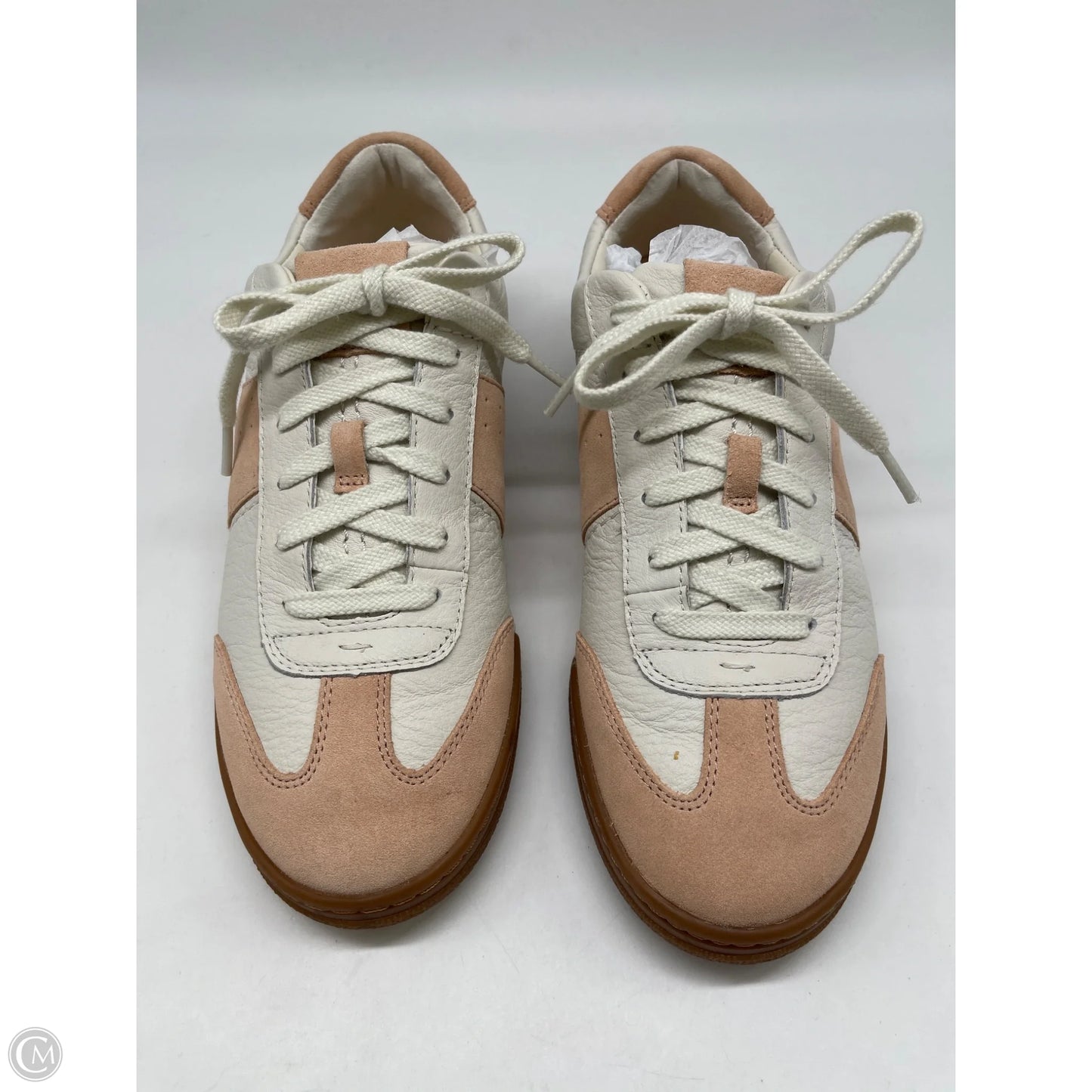 Shoes Sneakers By Clarks In Cream & Pink, Size: 10