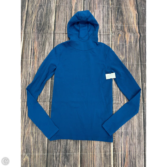 Athletic Top Long Sleeve Hoodie By Athleta In Blue, Size: S