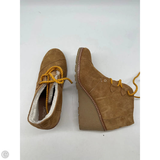 Boots Ankle Heels By Toms In Brown, Size: 7.5