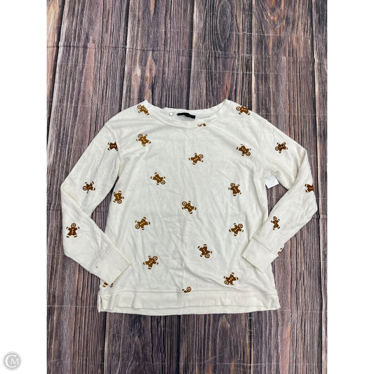 Top Long Sleeve By Jane And Delancey In White, Size: S