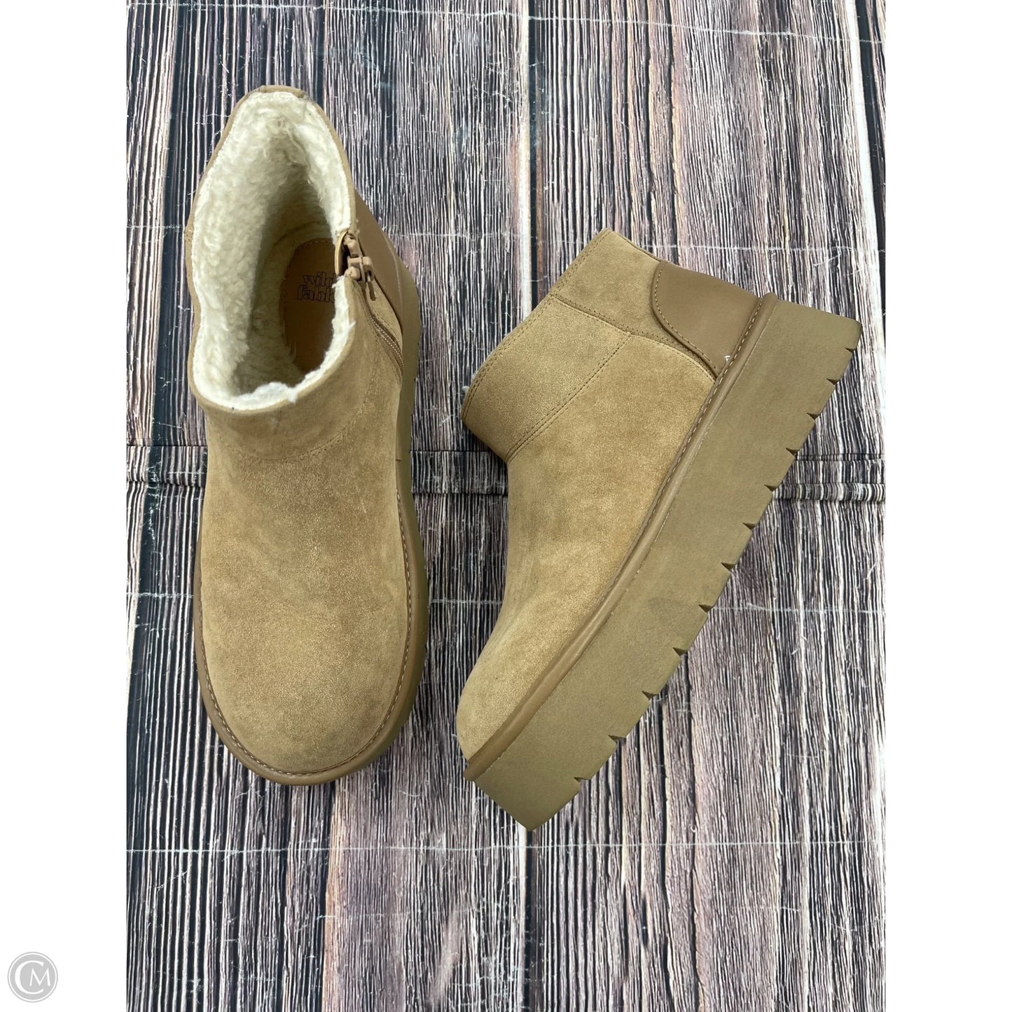 Boots Ankle Flats By Wild Fable In Brown, Size: 8