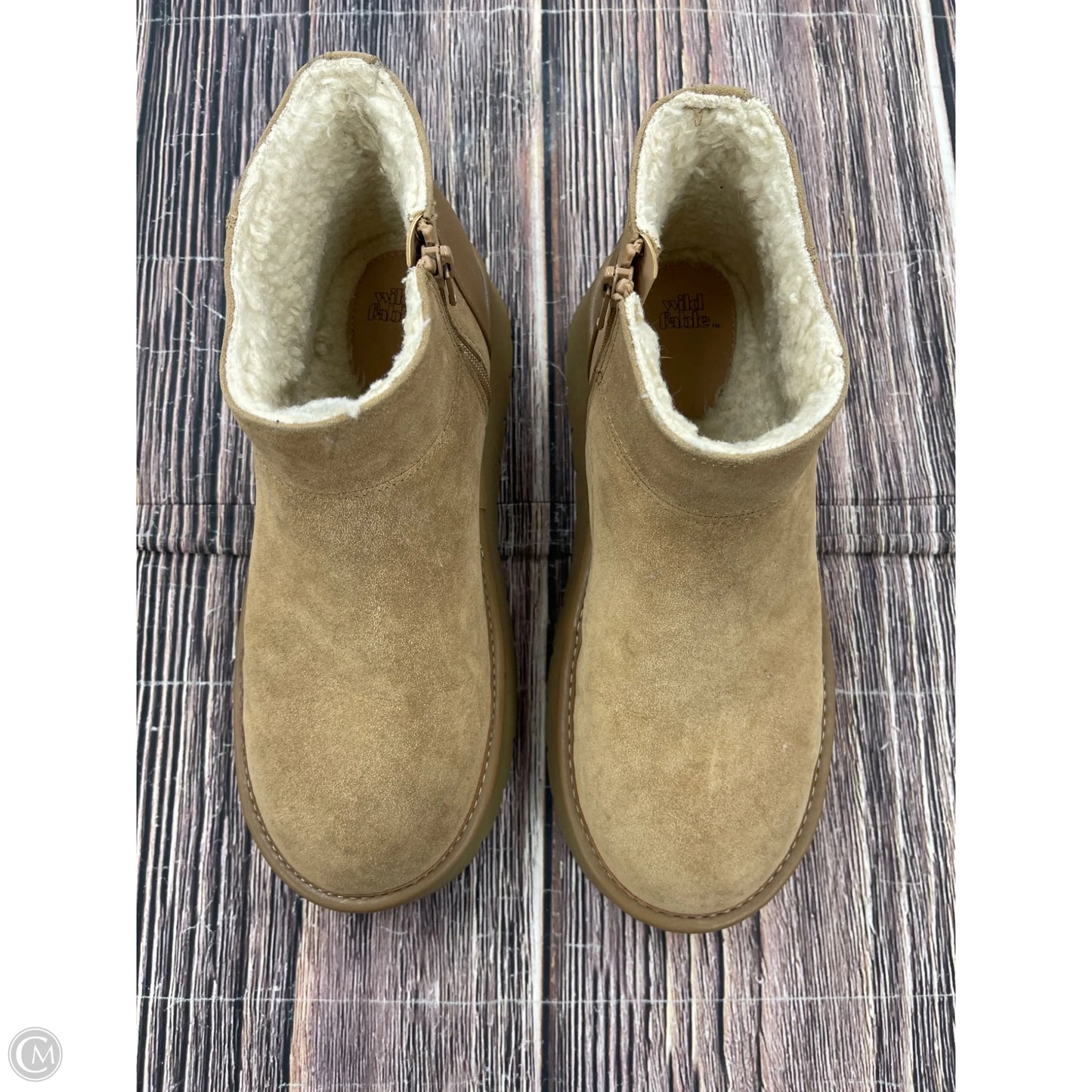 Boots Ankle Flats By Wild Fable In Brown, Size: 8