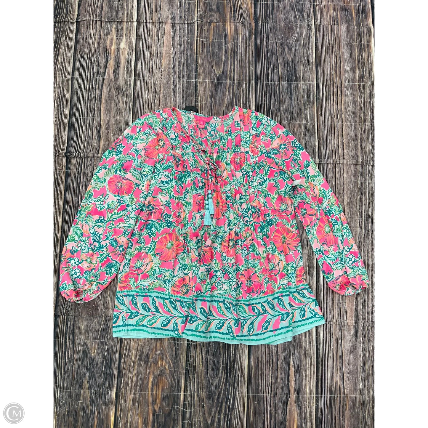 Top Long Sleeve Designer By Lilly Pulitzer In Pink, Size: Xl