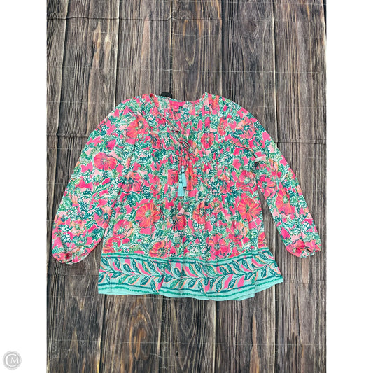 Top Long Sleeve Designer By Lilly Pulitzer In Pink, Size: Xl