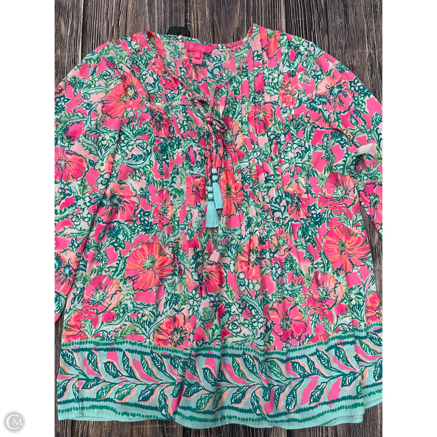 Top Long Sleeve Designer By Lilly Pulitzer In Pink, Size: Xl