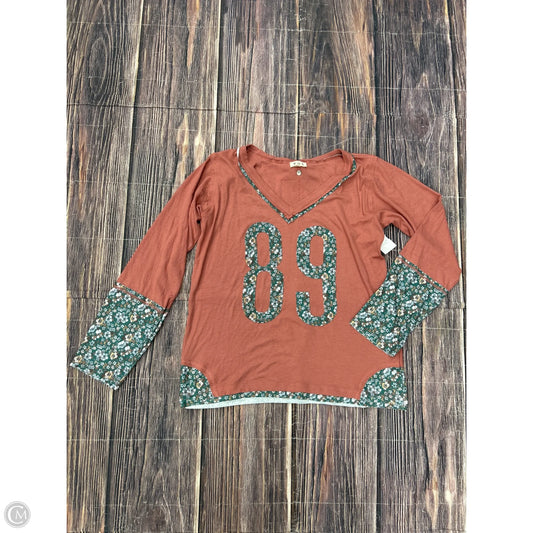 Top Long Sleeve By Pol In Pink, Size: L