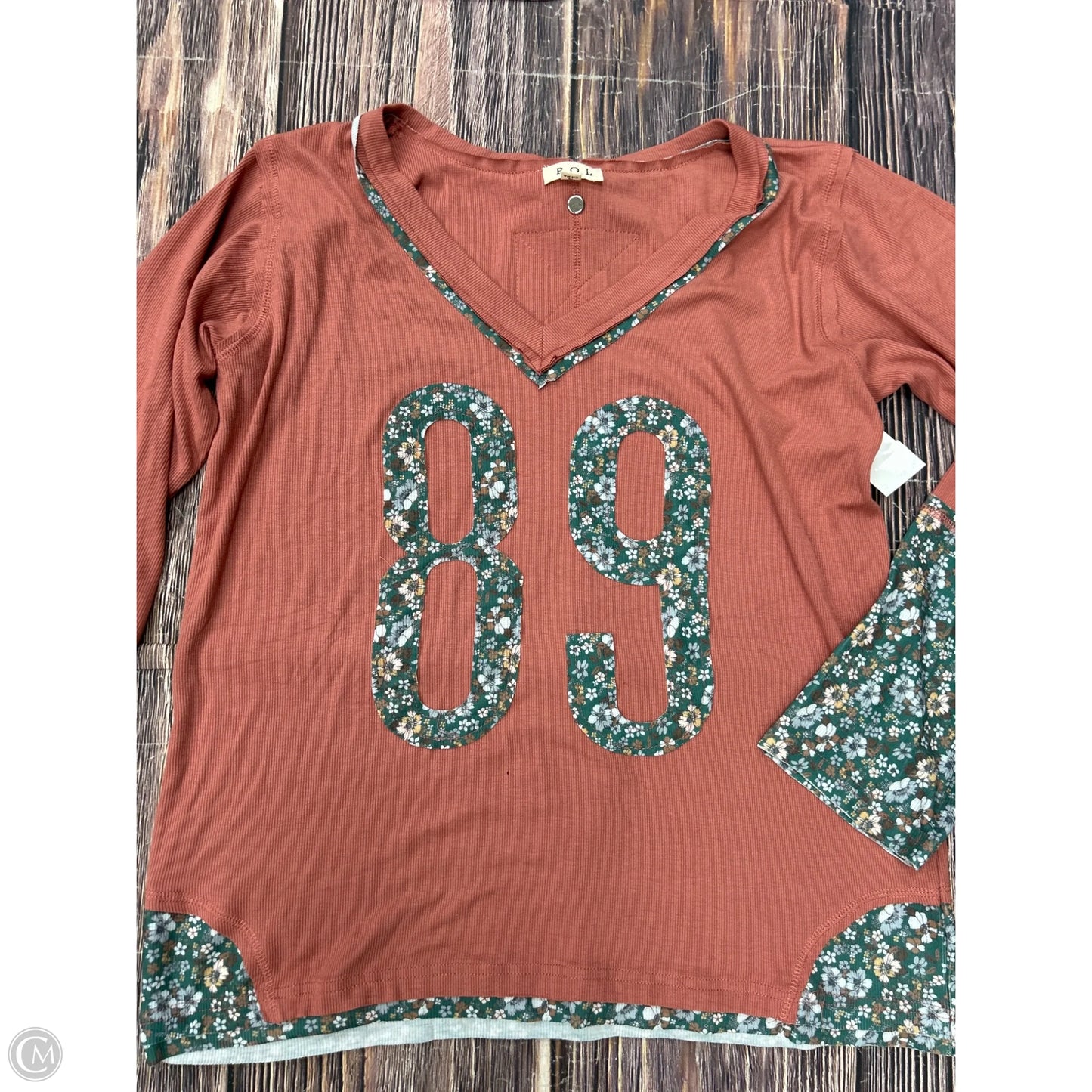 Top Long Sleeve By Pol In Pink, Size: L