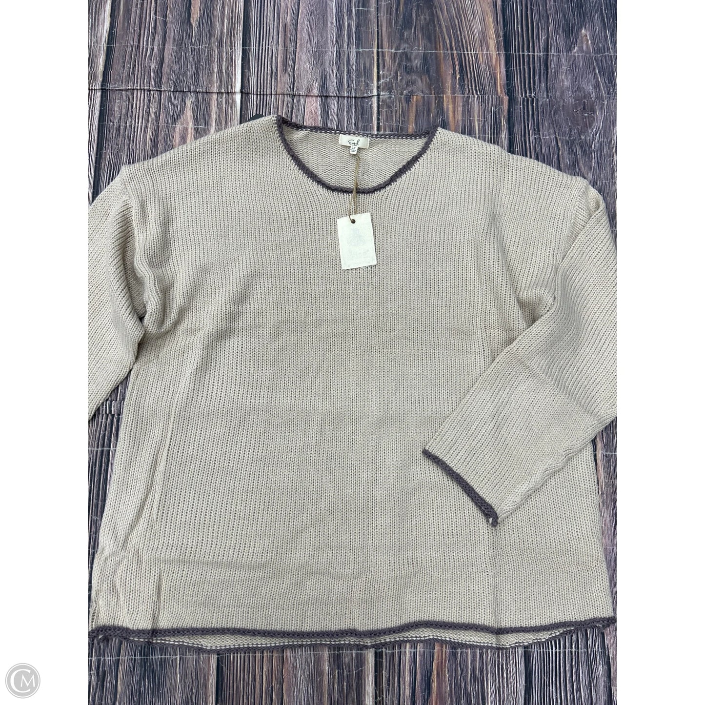 Sweater By Easel In Tan, Size: 2x