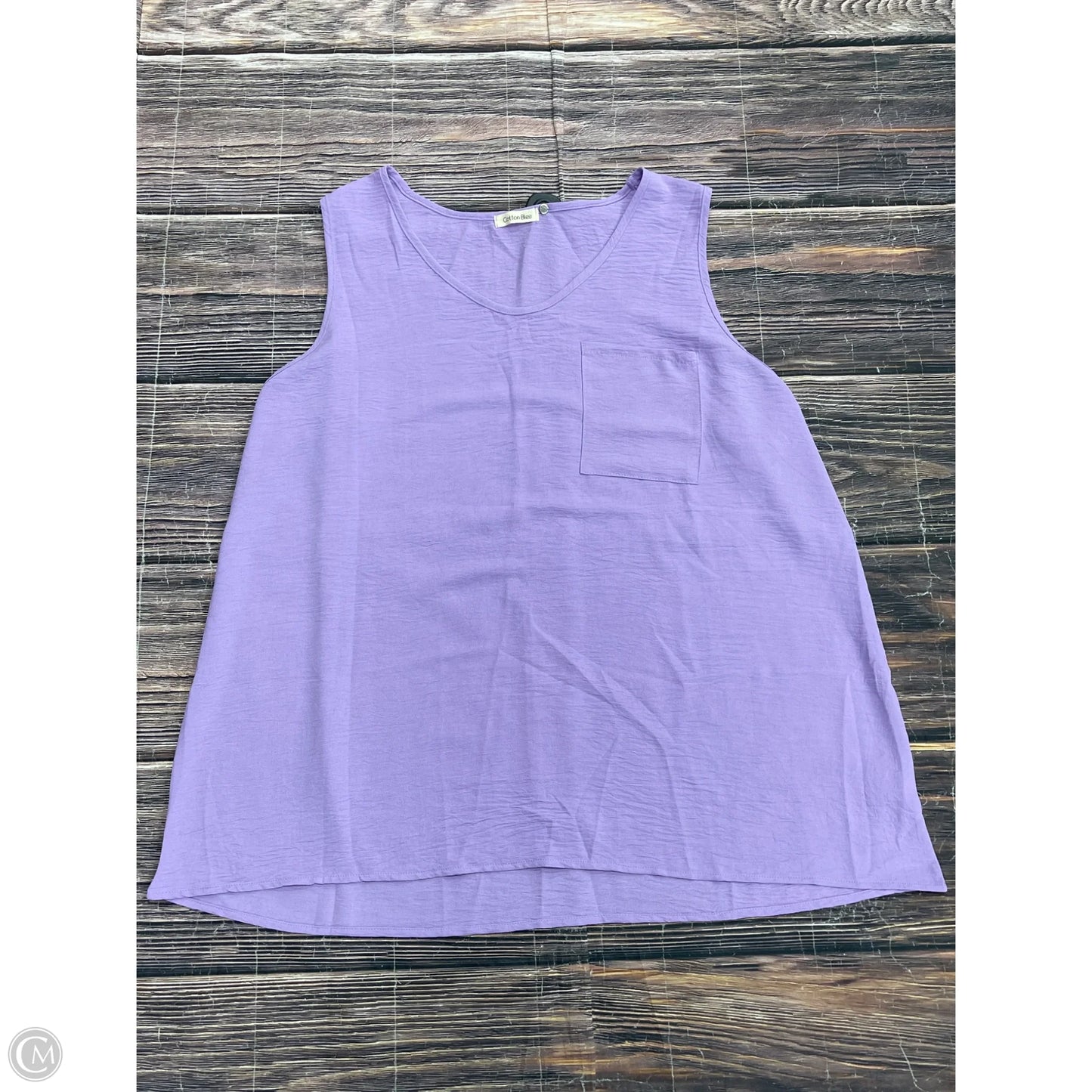 Tank Top By Cotton Bleu In Purple, Size: 3x