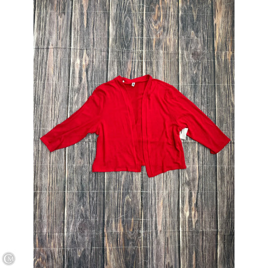 Cardigan By Clothes Mentor In Red, Size: Xl