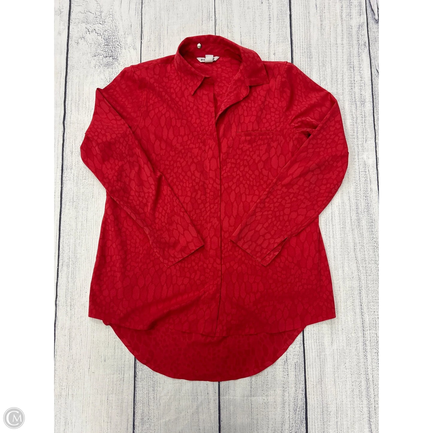 Top Long Sleeve By Athleta In Red, Size: M