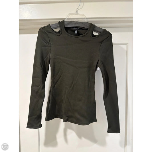 Top Long Sleeve By White House Black Market In Green, Size: Xs