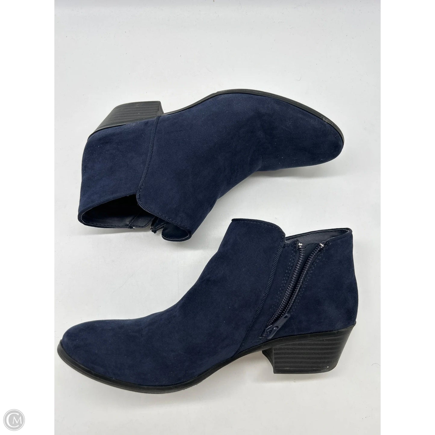 Boots Ankle Heels By Style And Company In Blue, Size: 7.5