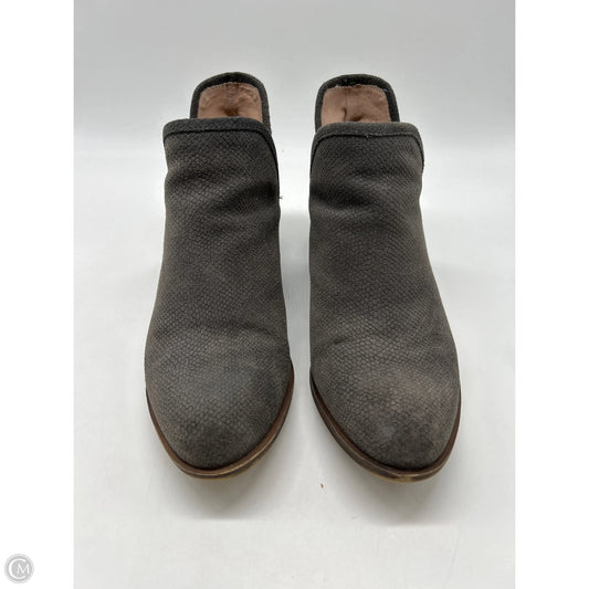 Boots Ankle Heels By Lucky Brand In Grey, Size: 7.5