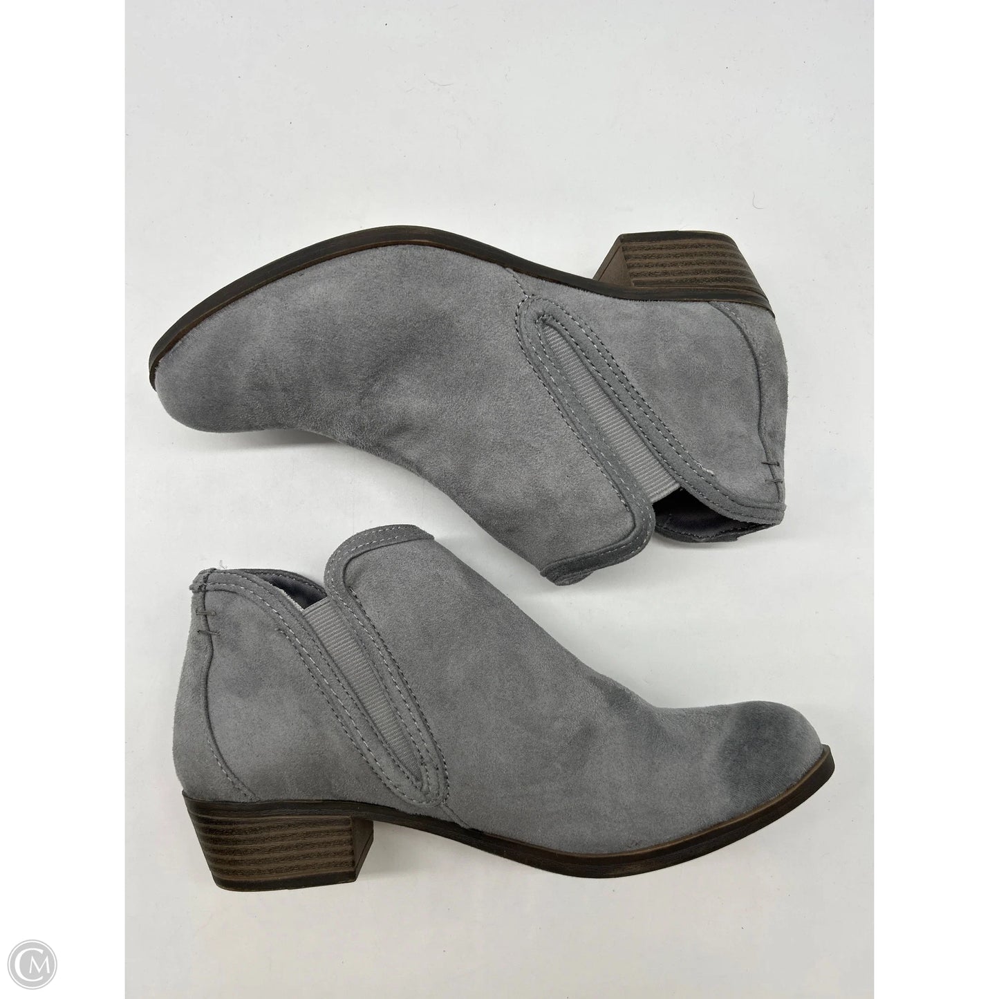 Boots Ankle Heels By Maurices In Grey, Size: 7.5