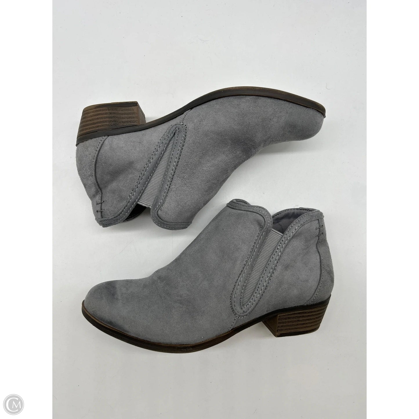 Boots Ankle Heels By Maurices In Grey, Size: 7.5