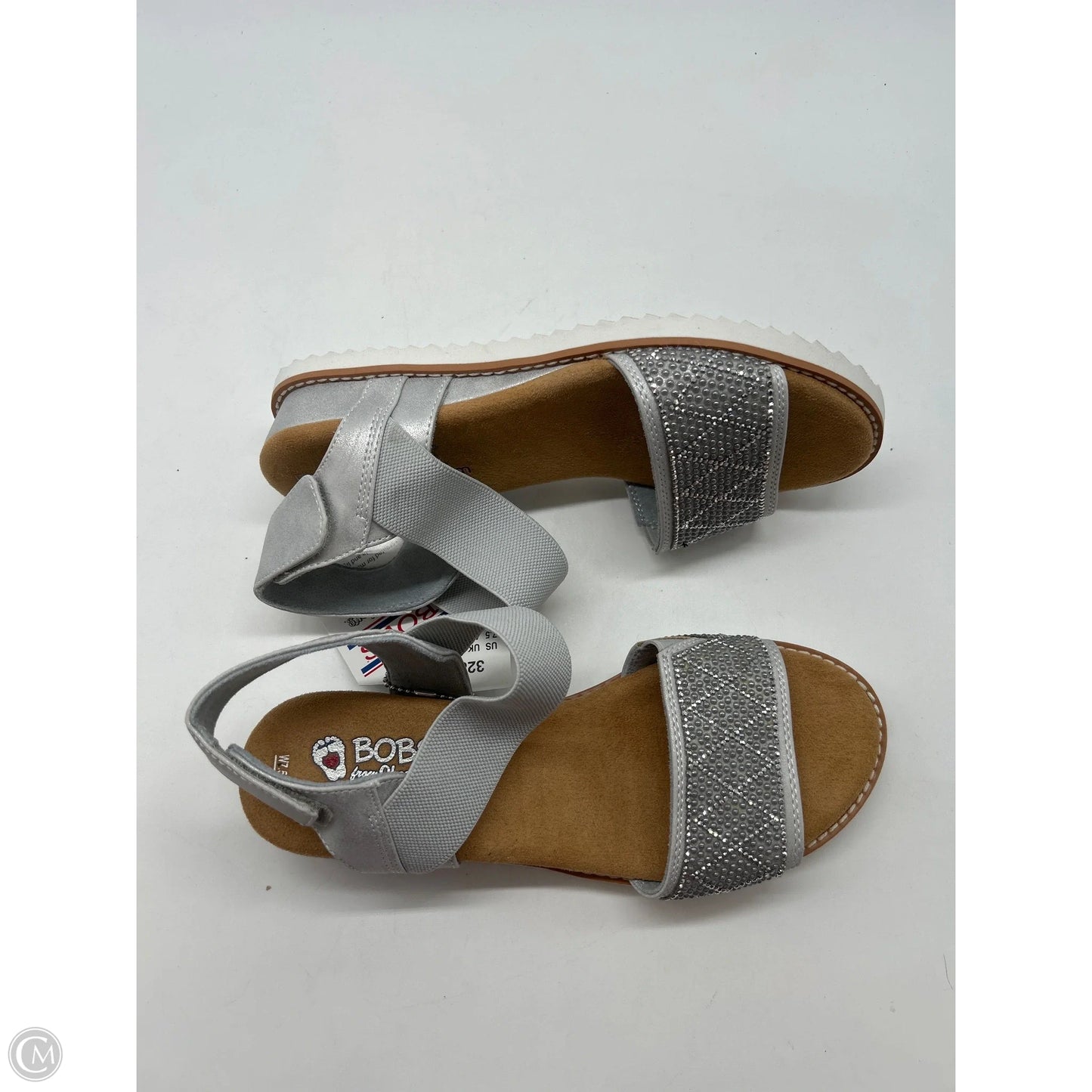 Sandals Flats By Bobs In Grey, Size: 7.5