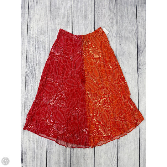 Skirt Maxi By Farm Rio In Orange & Red, Size: L
