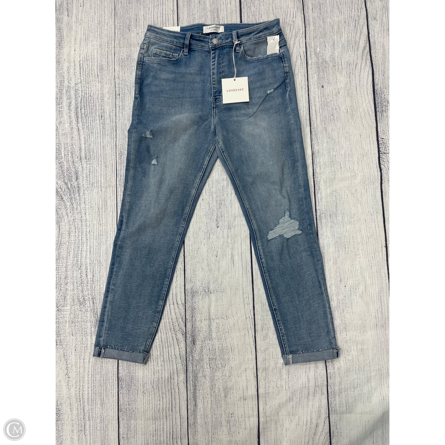Jeans Skinny By Vervet In Blue Denim, Size: 14