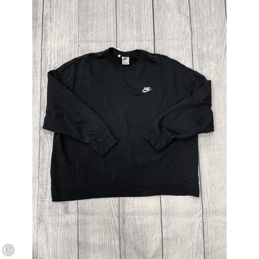 Sweatshirt Crewneck By Nike In Black, Size: 1x