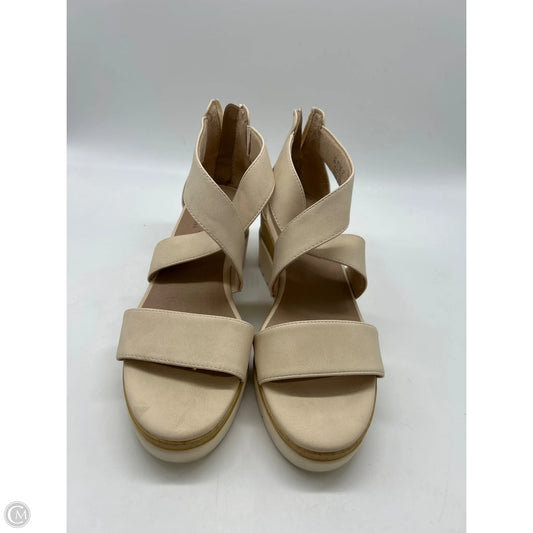 Sandals Heels Wedge By Naturalizer In Tan, Size: 8