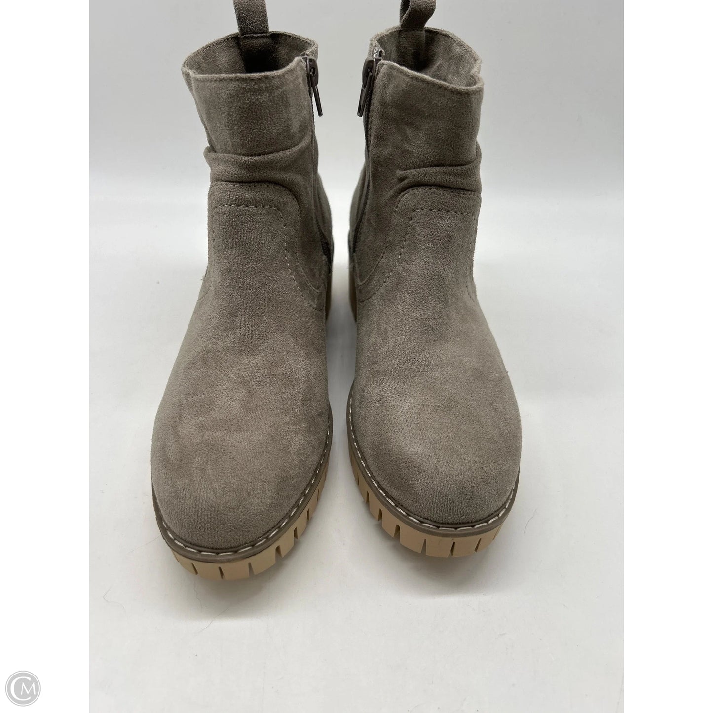 Boots Ankle Heels By Very G In Grey, Size: 8