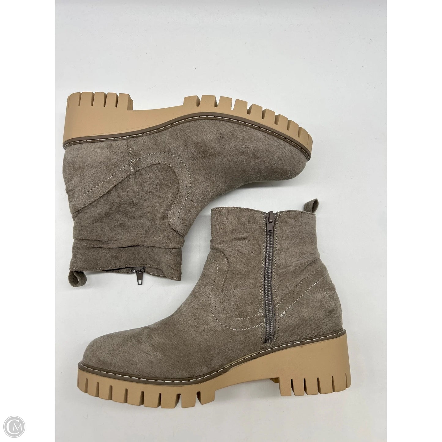 Boots Ankle Heels By Very G In Grey, Size: 8