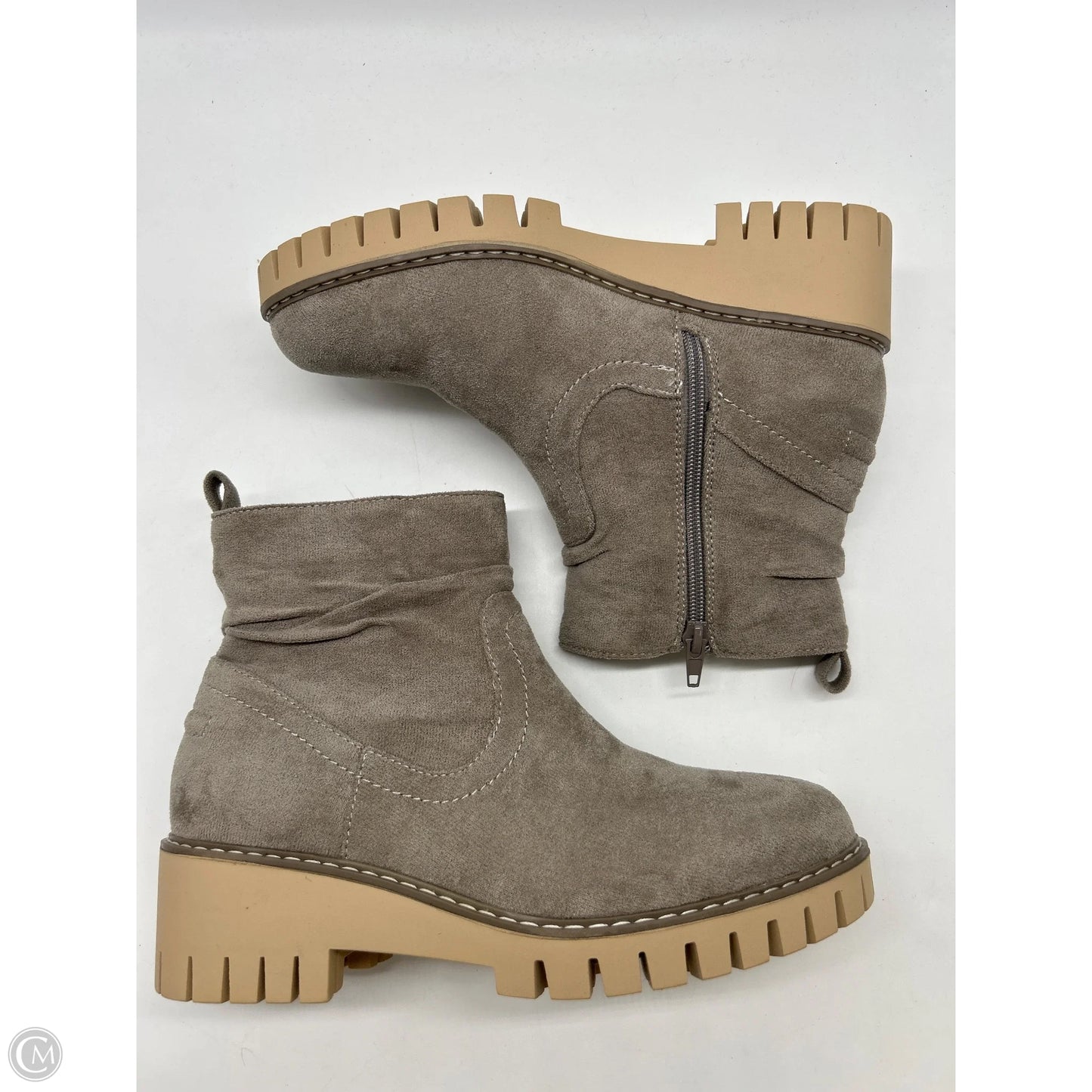 Boots Ankle Heels By Very G In Grey, Size: 8